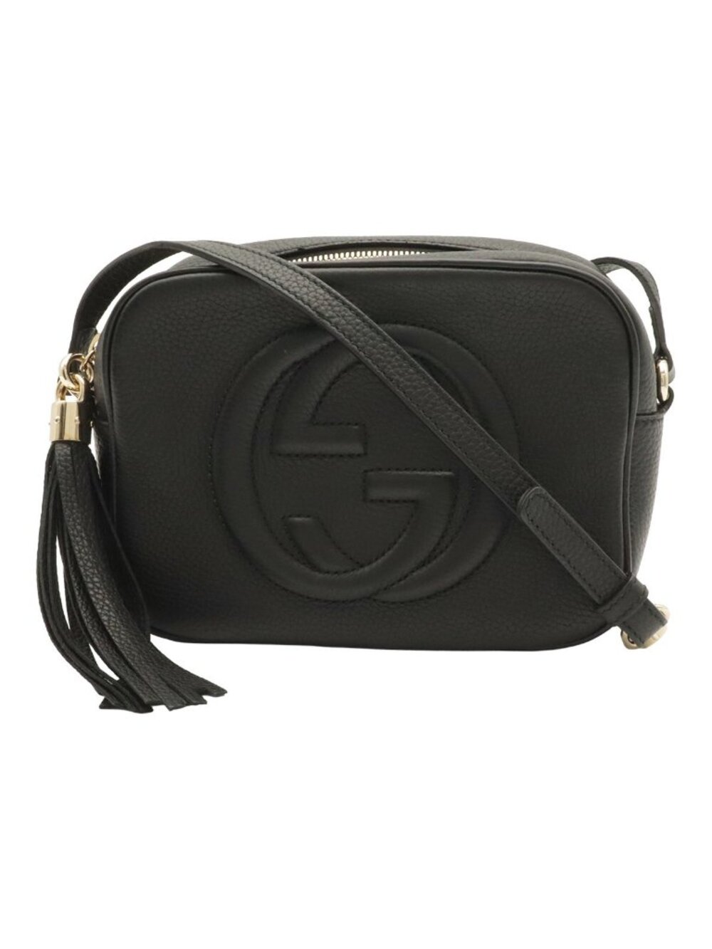 Gucci Soho Small Disco Tassel Fringe Shoulder Bag Pochette Crossbody Leather